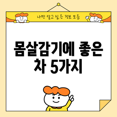 몸살감기에 좋은 차 5가지