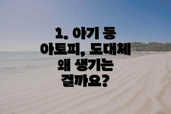 1. 아기 등 아토피, 도대체 왜 생기는 걸까요?