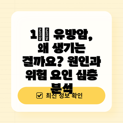 1️⃣ 유방암, 왜 생기는 걸까요? 원인과 위험 요인 심층 분석