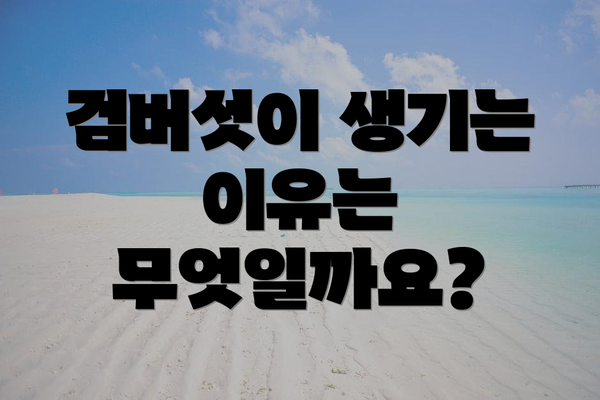 검버섯이 생기는 이유는 무엇일까요?
