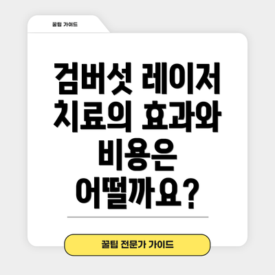 검버섯 레이저 치료의 효과와 비용은 어떨까요?
