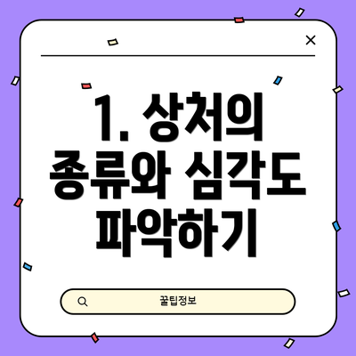 1. 상처의 종류와 심각도 파악하기