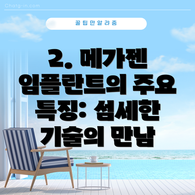 2. 메가젠 임플란트의 주요 특징: 섬세한 기술의 만남