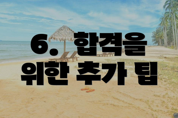 6.  합격을 위한 추가 팁