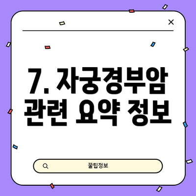 7. 자궁경부암 관련 요약 정보