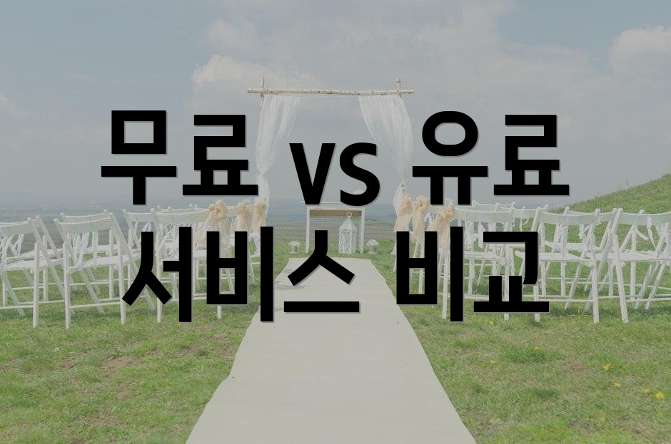 무료 vs 유료 서비스 비교
