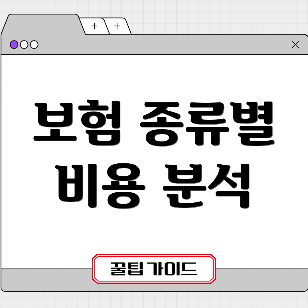 보험 종류별 비용 분석