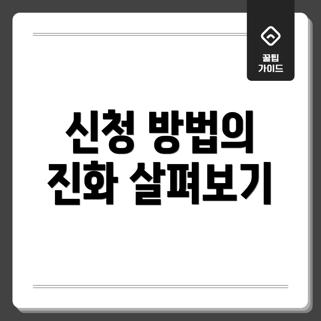 신청 방법의 진화 살펴보기