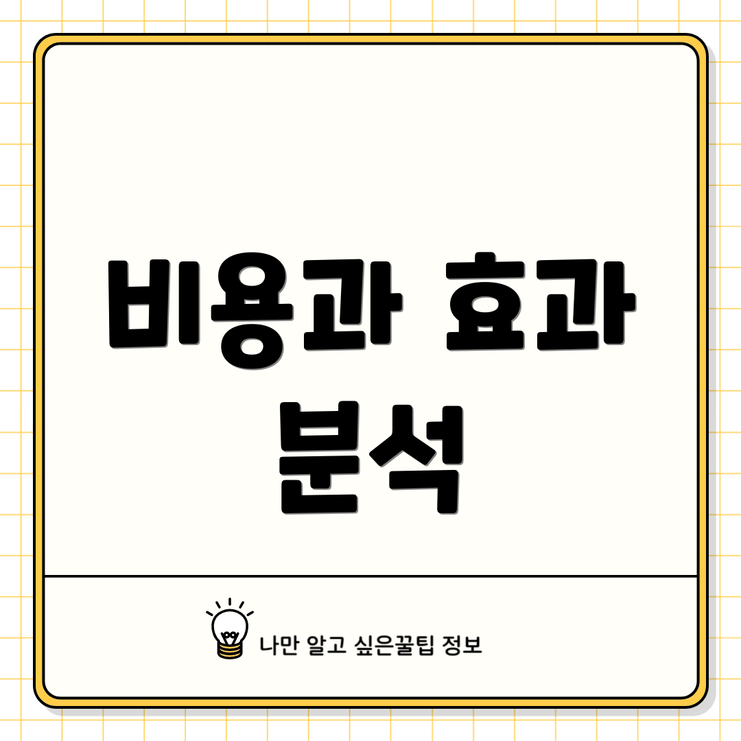 비용과 효과 분석