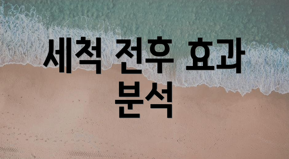 세척 전후 효과 분석