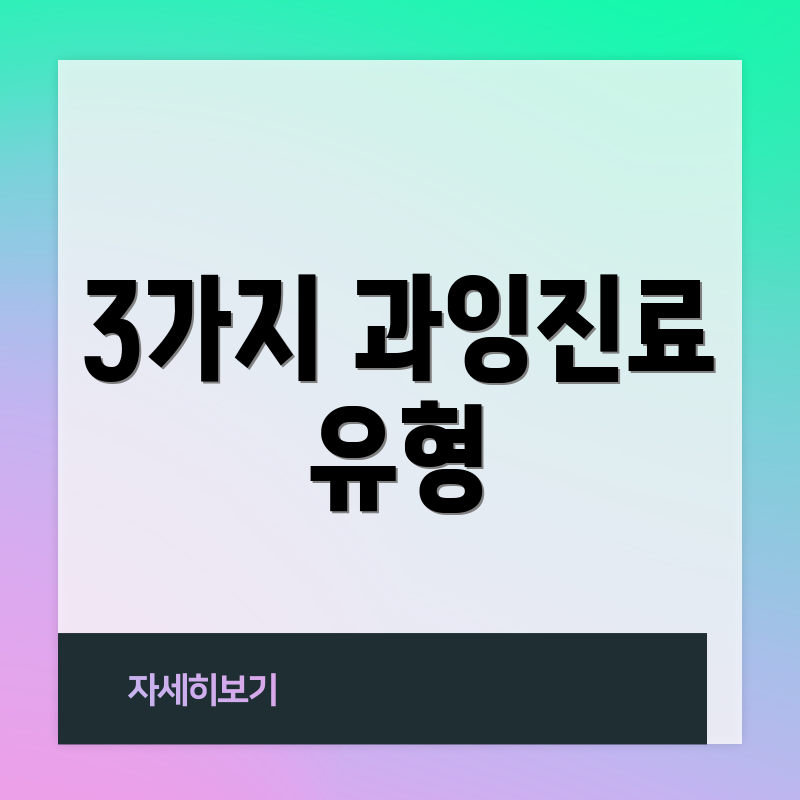 3가지 과잉진료 유형