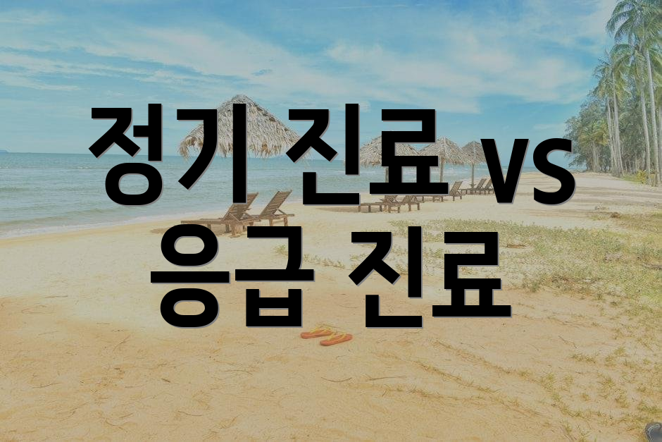 정기 진료 vs 응급 진료
