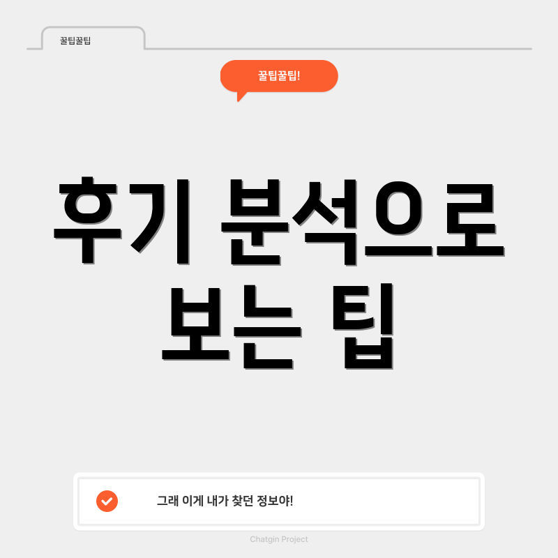 후기 분석으로 보는 팁