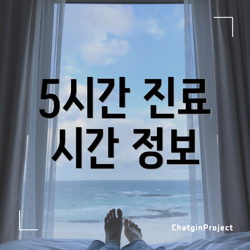 5시간 진료 시간 정보