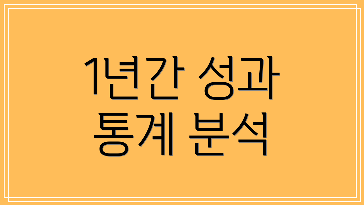 1년간 성과 통계 분석