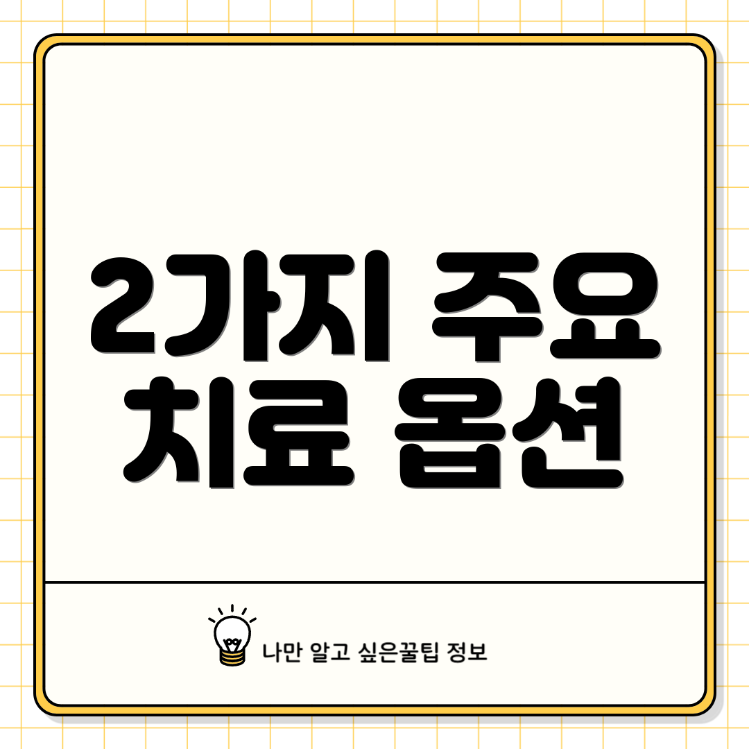 2가지 주요 치료 옵션