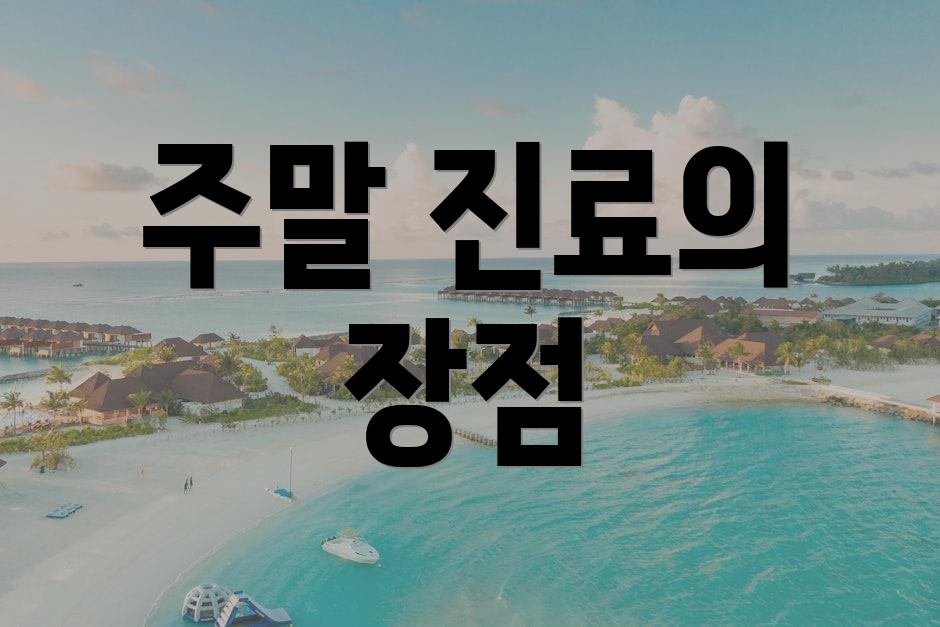 주말 진료의 장점