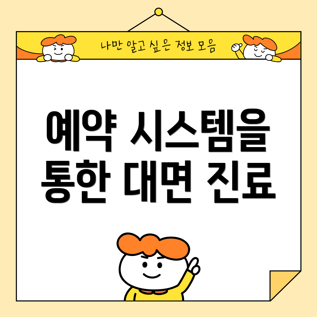 예약 시스템을 통한 대면 진료