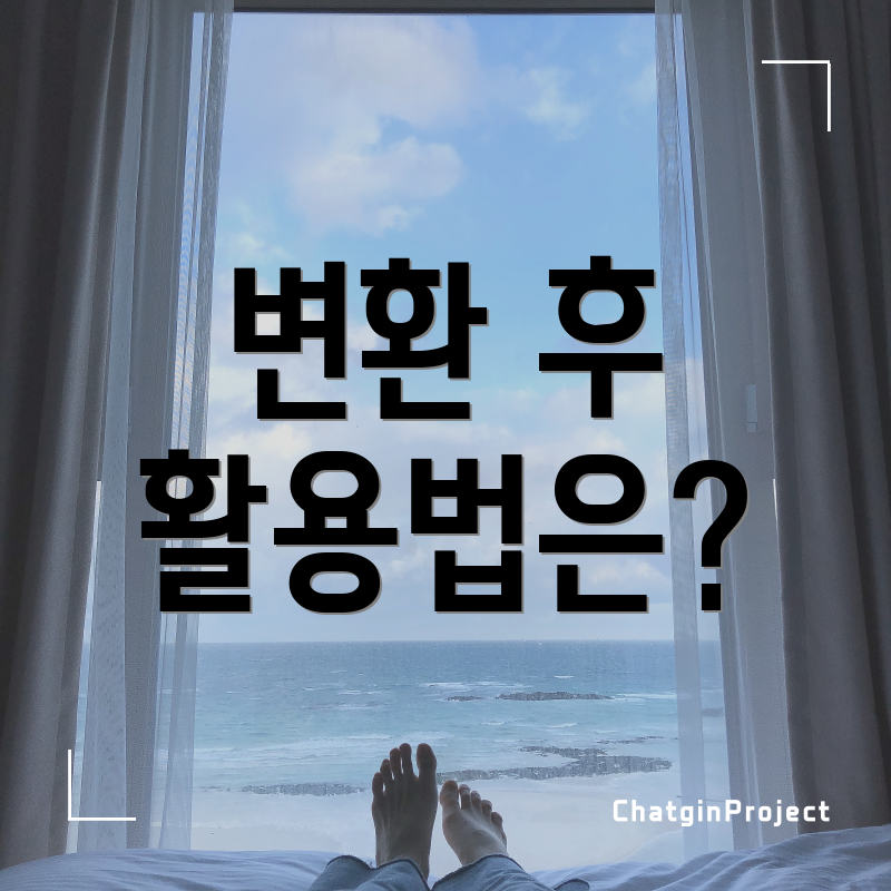 변환 후 활용법은?