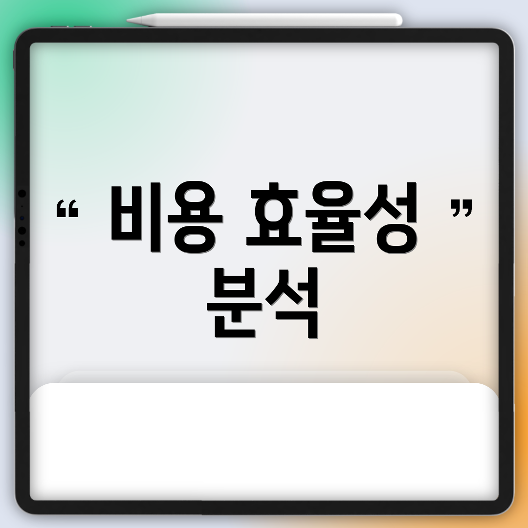 비용 효율성 분석