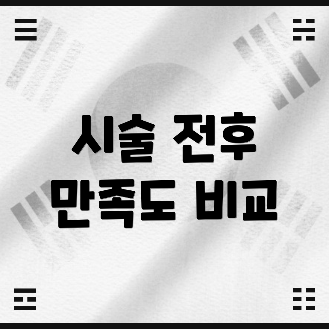 시술 전후 만족도 비교