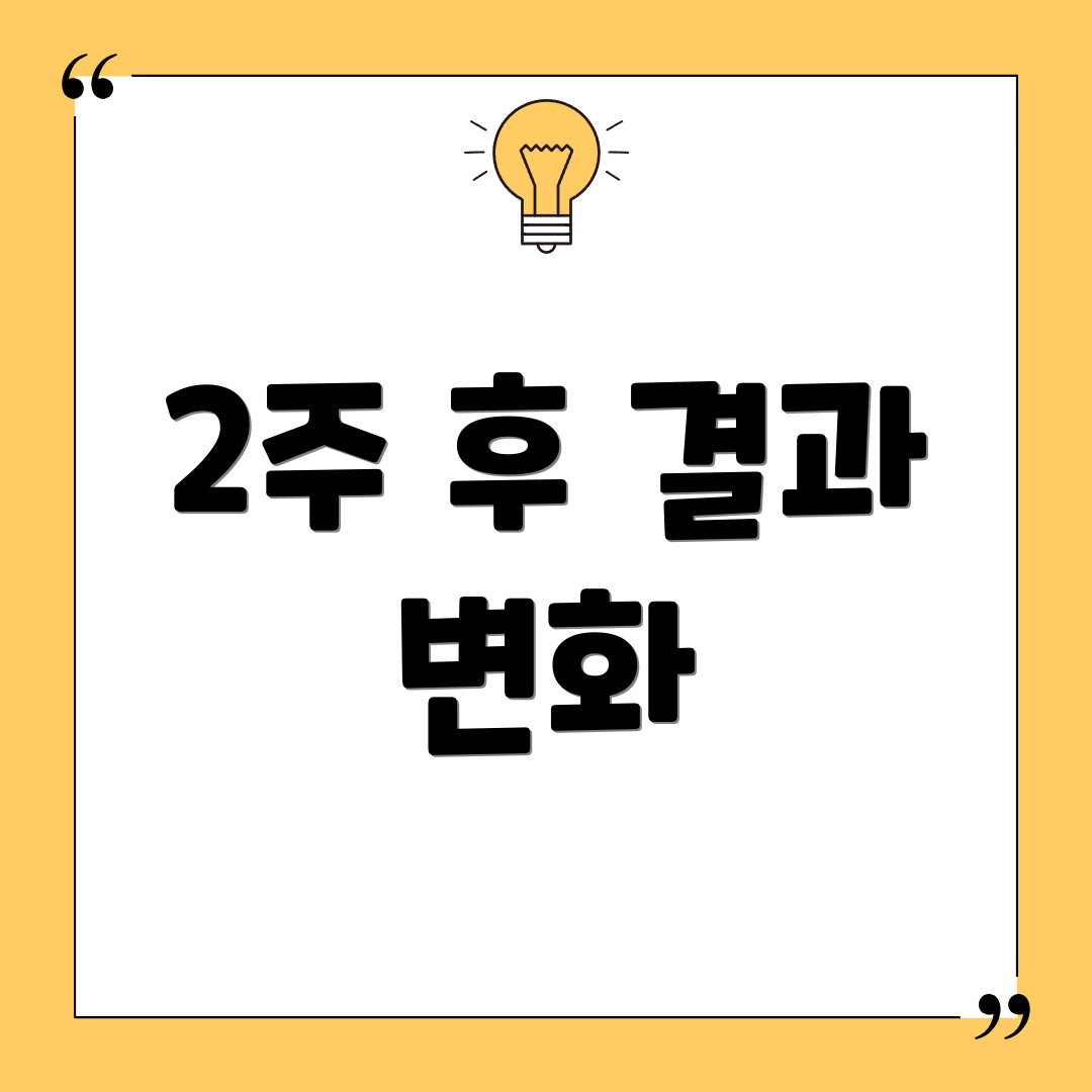 2주 후 결과 변화