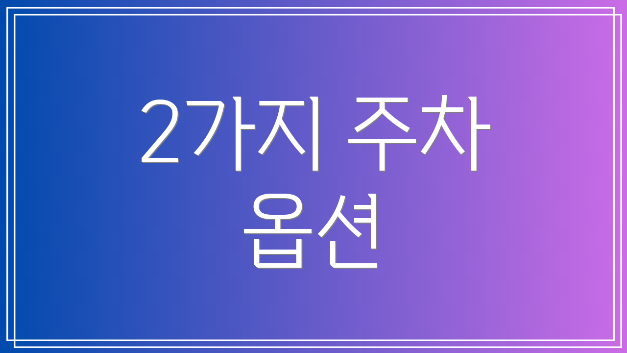 2가지 주차 옵션