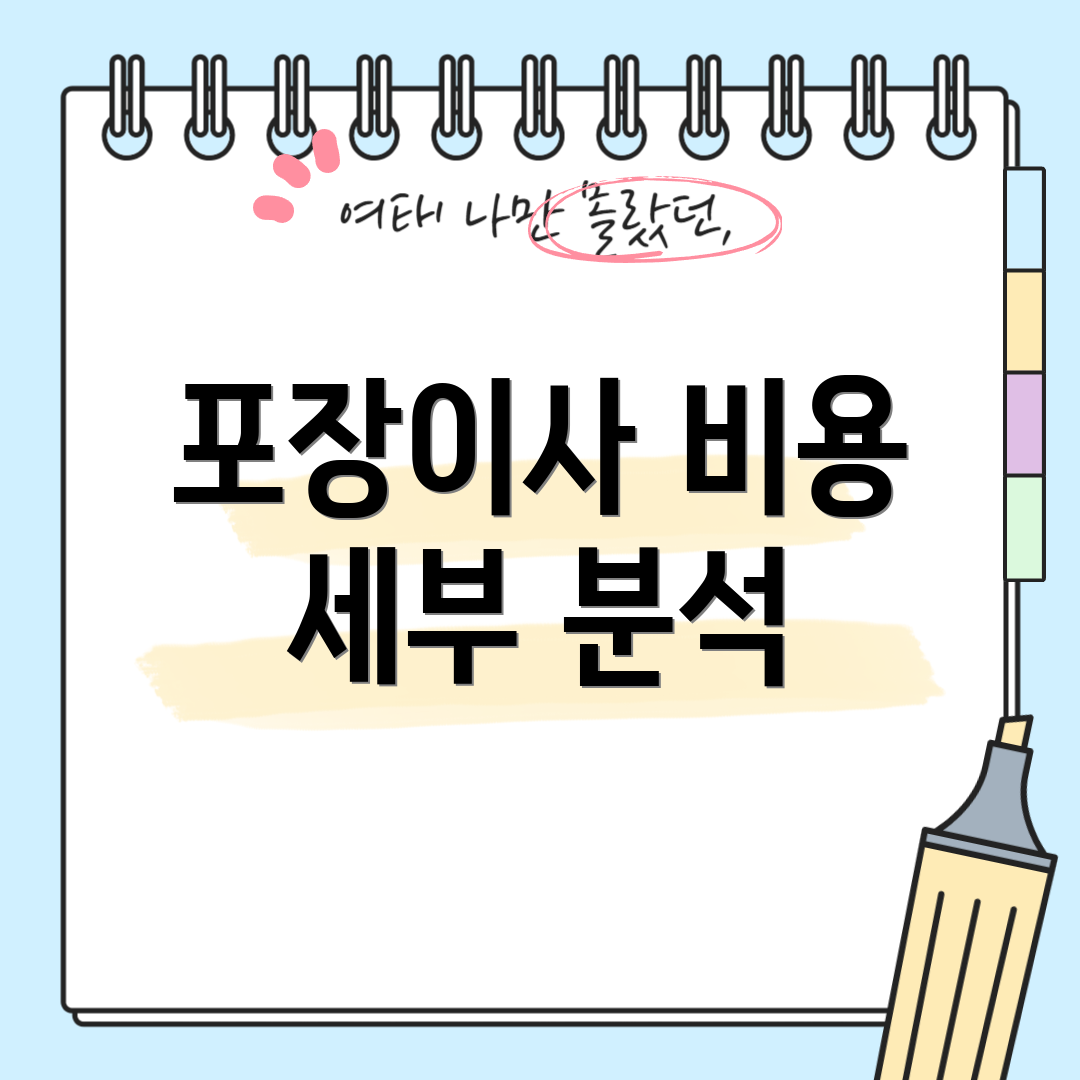 포장이사 비용 세부 분석