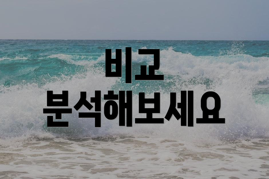 비교 분석해보세요