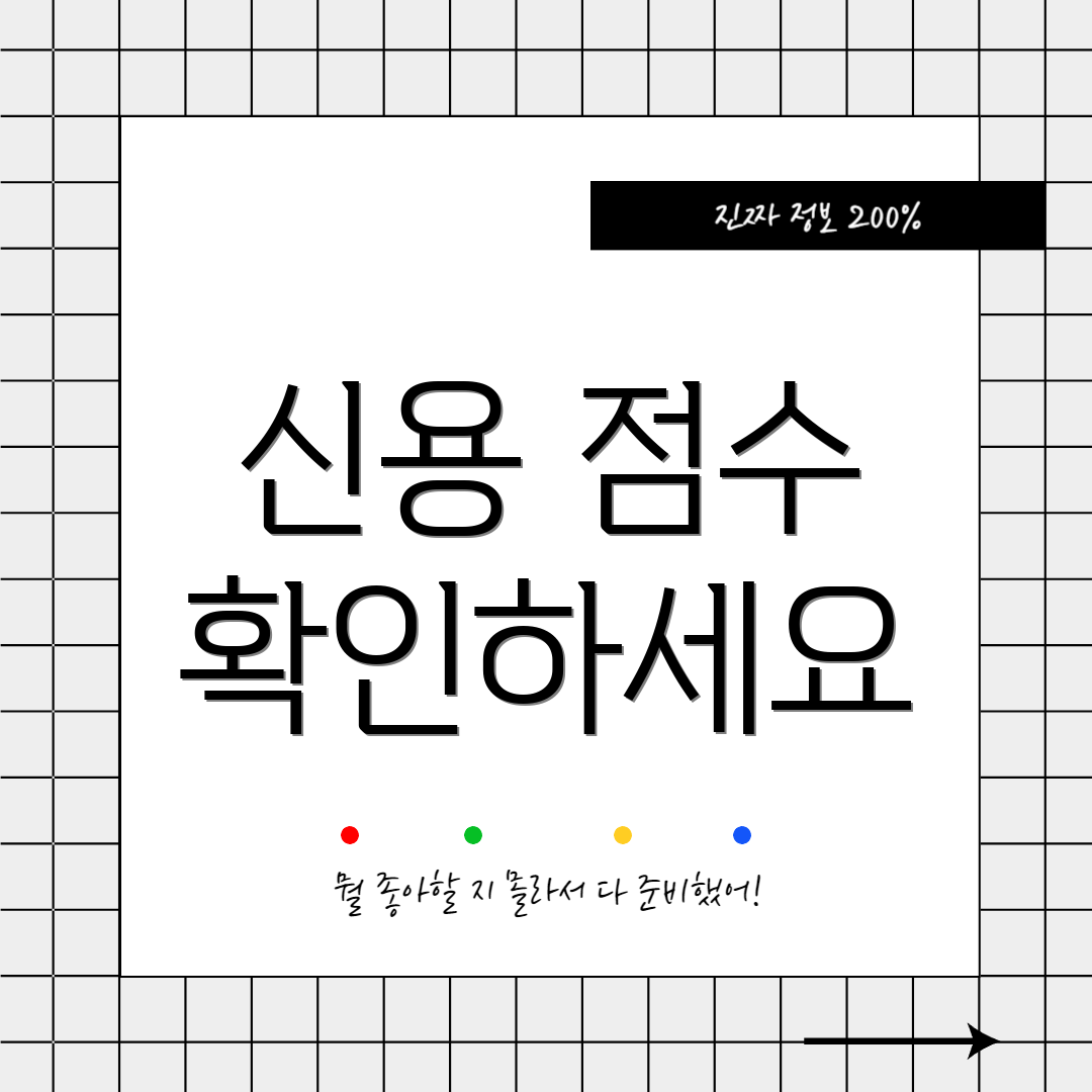 신용 점수 확인하세요