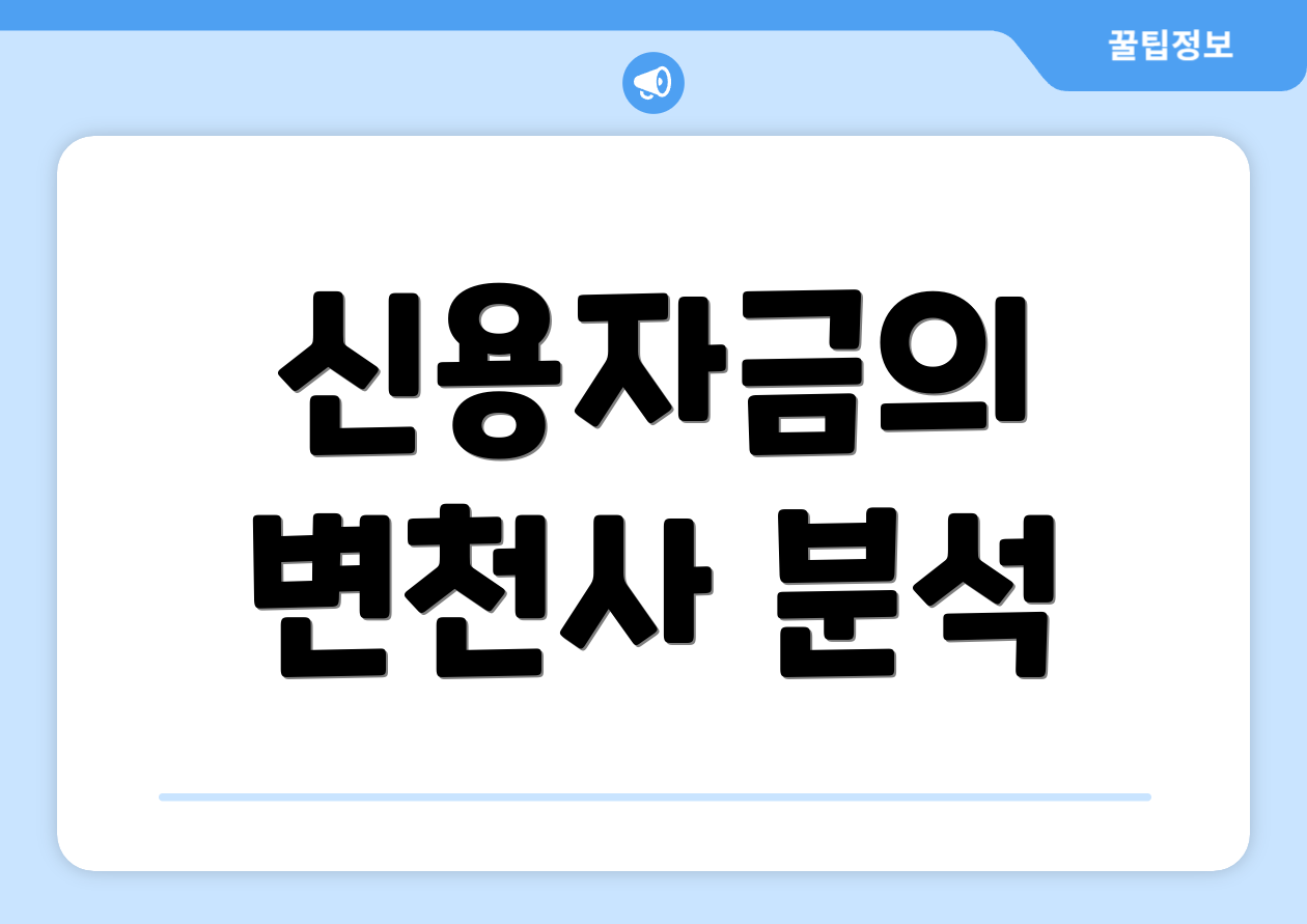 신용자금의 변천사 분석