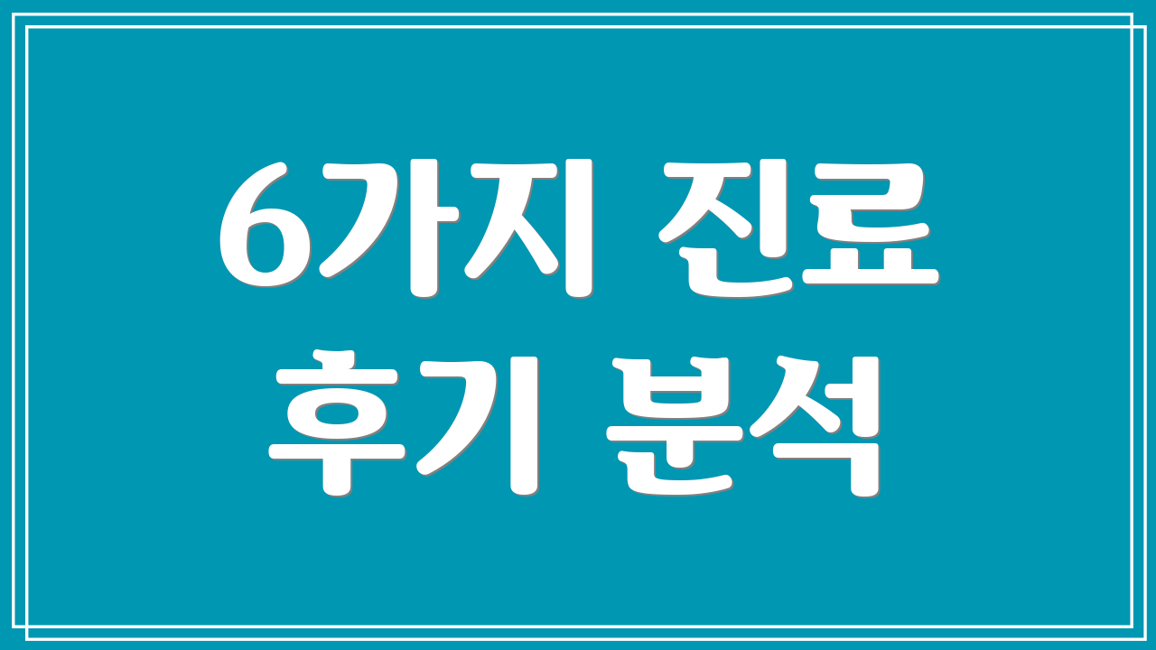 6가지 진료 후기 분석