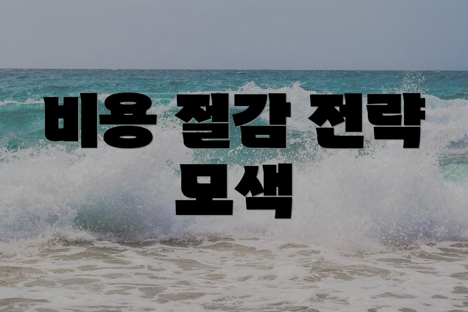 비용 절감 전략 모색
