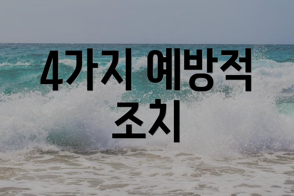 4가지 예방적 조치