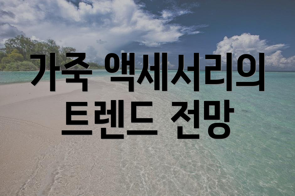 가죽 액세서리의 트렌드 전망