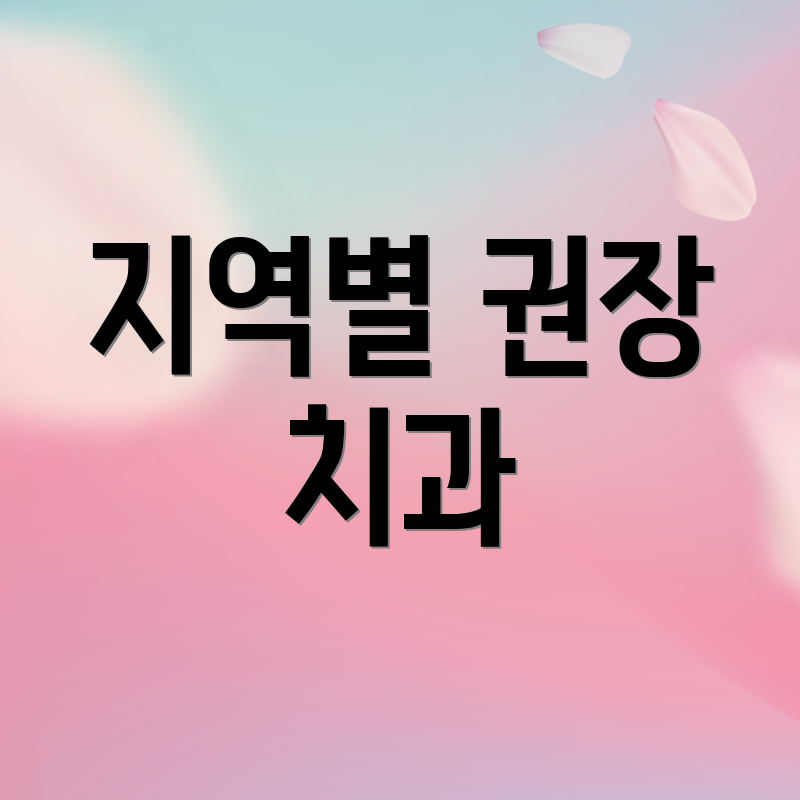 지역별 권장 치과