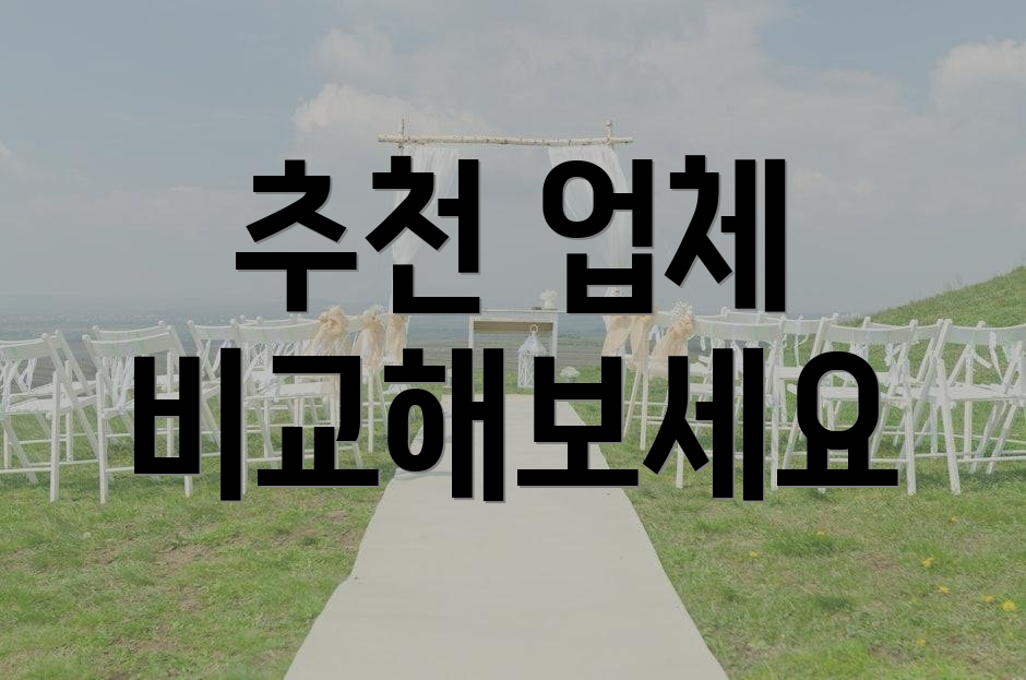 추천 업체 비교해보세요