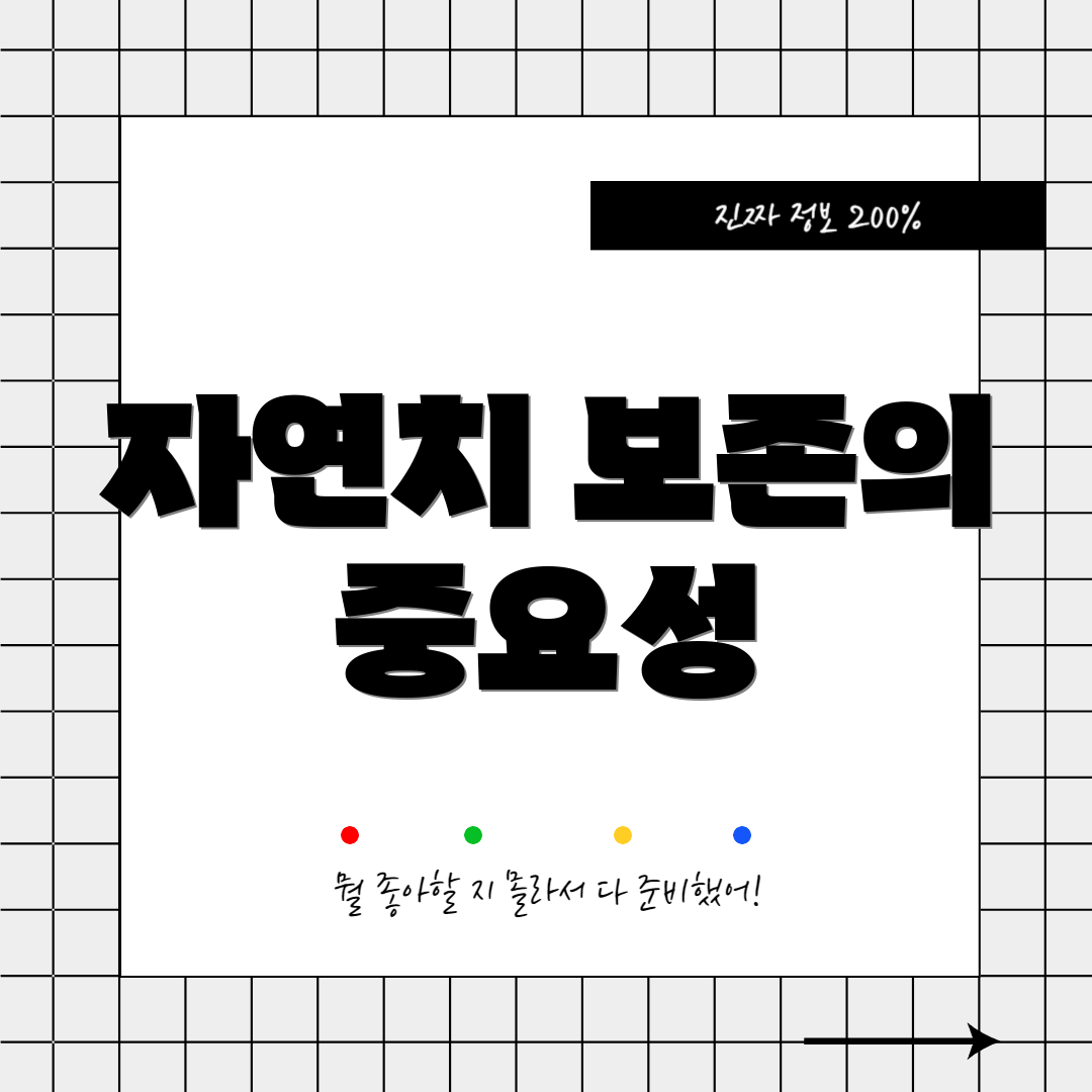 자연치 보존의 중요성