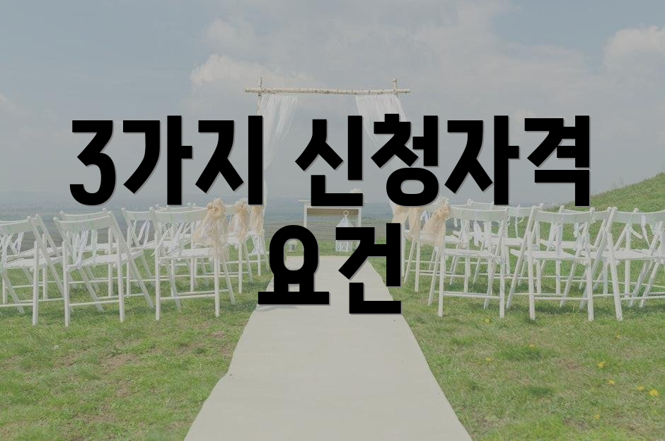 3가지 신청자격 요건