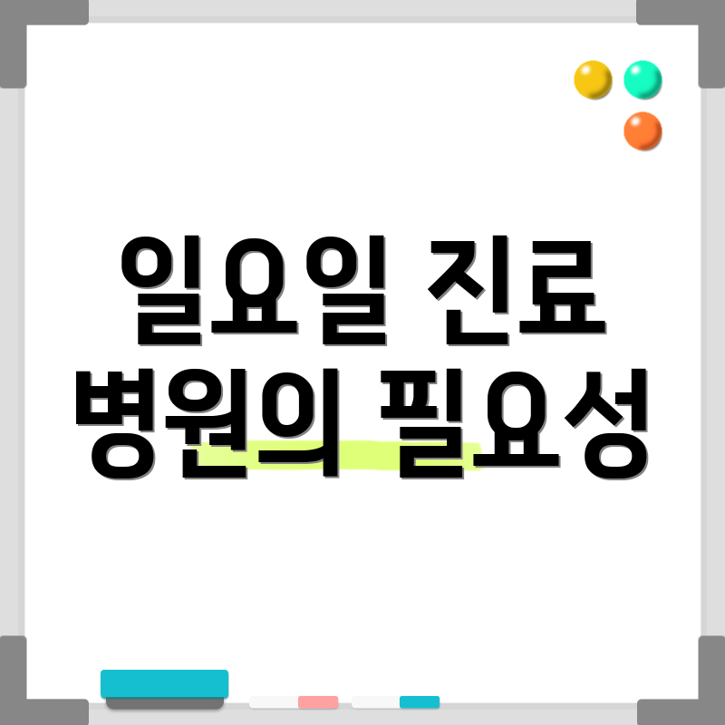 일요일 진료 병원의 필요성