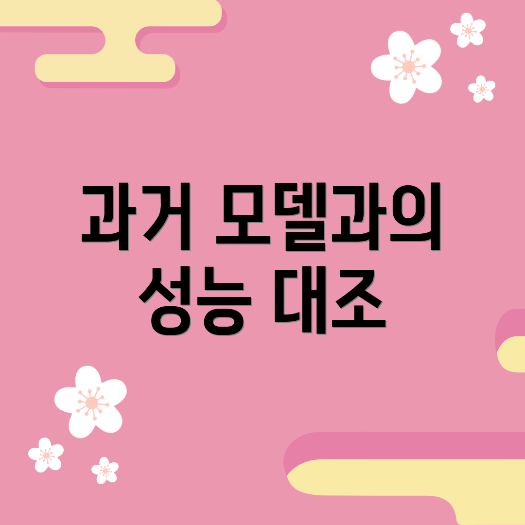과거 모델과의 성능 대조