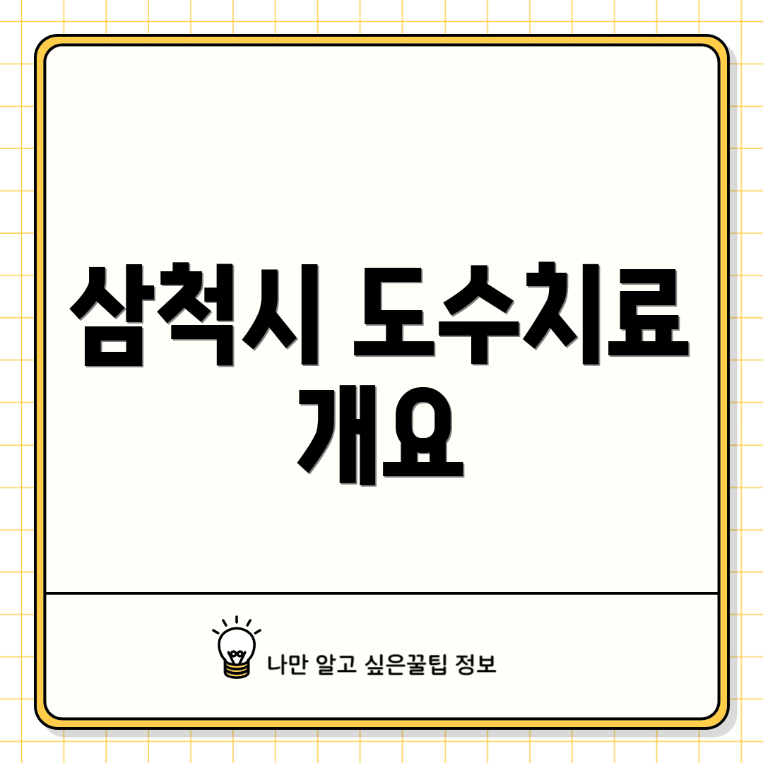 삼척시 도수치료 개요