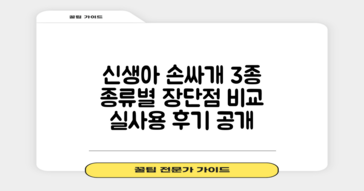 신생아 3종 손싸개 비교