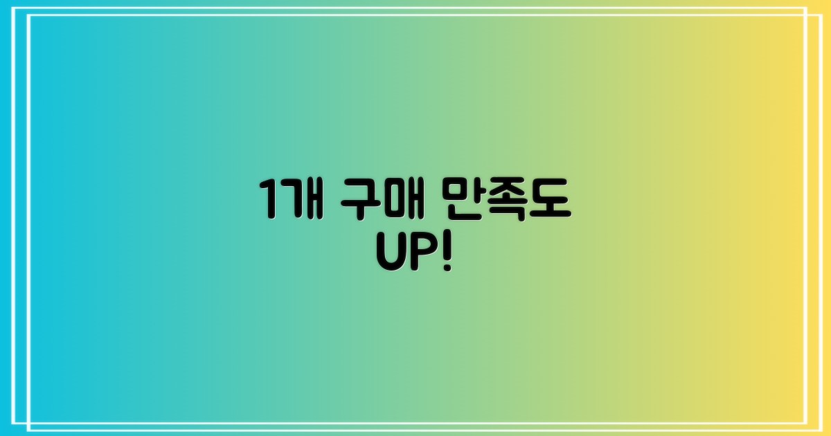 1개 구매, 만족도 UP