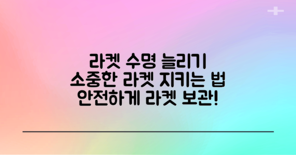 라켓을 보호할 방법을 찾아보세요